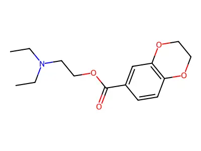 2-(Diethylamino)ethyl 2,3-dihydro-1,4-benzodioxine-6-carboxylate structure