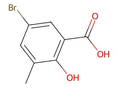 5-Bromo-2-hydroxy-3-methylbenzoic acid structure