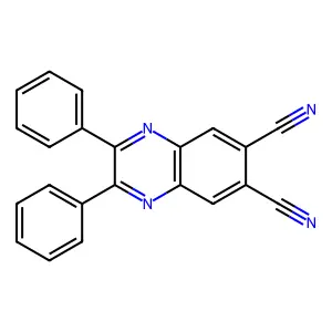 2,3-Diphenylquinoxaline-6,7-dicarbonitrile structure