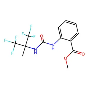 Methyl 2-(3-(1,1,1,3,3,3-hexafluoro-2-methylpropan-2-yl)ureido)benzoate structure