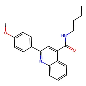 N-butyl-2-(4-methoxyphenyl)quinoline-4-carboxamide structure