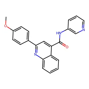 2-(4-methoxyphenyl)-N-(pyridin-3-yl)quinoline-4-carboxamide structure