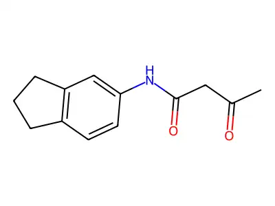 N-(2,3-dihydro-1H-inden-5-yl)-3-oxobutanamide structure