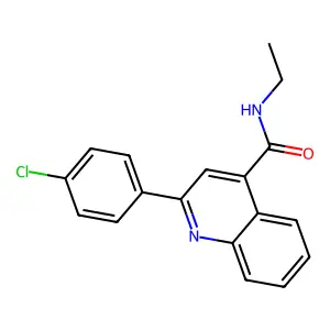 2-(4-chlorophenyl)-N-ethylquinoline-4-carboxamide structure