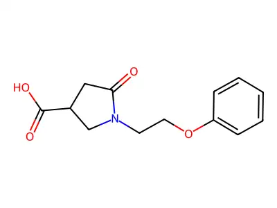 5-Oxo-1-(2-phenoxyethyl)pyrrolidine-3-carboxylic acid structure