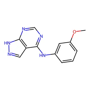 N-(3-methoxyphenyl)-1H-pyrazolo[3,4-d]pyrimidin-4-amine structure