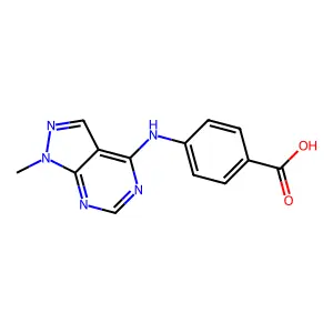 4-((1-Methyl-1H-pyrazolo[3,4-d]pyrimidin-4-yl)amino)benzoic acid structure