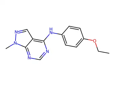 N-(4-ethoxyphenyl)-1-methylpyrazolo[3,4-d]pyrimidin-4-amine structure
