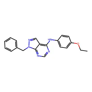 1-benzyl-N-(4-ethoxyphenyl)pyrazolo[3,4-d]pyrimidin-4-amine structure