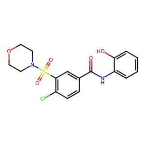 4-chloro-N-(2-hydroxyphenyl)-3-(4-morpholinylsulfonyl)benzamide structure