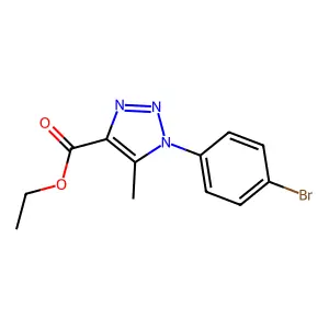 Ethyl 1-(4-bromophenyl)-5-methyl-1H-1,2,3-triazole-4-carboxylate structure