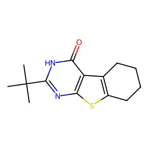 2-tert-butyl-5,6,7,8-tetrahydro-3H-[1]benzothiolo[2,3-d]pyrimidin-4-one structure