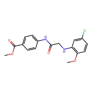 Methyl 4-[[2-(5-chloro-2-methoxyanilino)acetyl]amino]benzoate structure