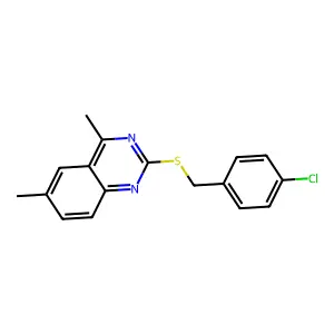 2-[(4-Chlorobenzyl)sulfanyl]-4,6-dimethylquinazoline structure