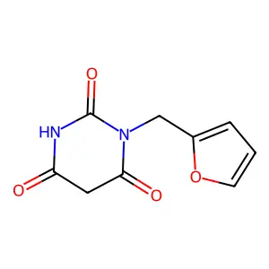 1-(Furan-2-ylmethyl)-1,3-diazinane-2,4,6-trione structure
