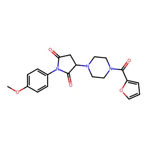 3-[4-(Furan-2-carbonyl)piperazin-1-yl]-1-(4-methoxyphenyl)pyrrolidine-2,5-dione structure