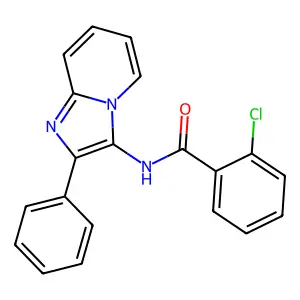 2-chloro-N-(2-phenylimidazo[1,2-a]pyridin-3-yl)benzamide structure