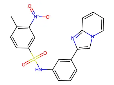 N-(3-imidazo[1,2-a]pyridin-2-ylphenyl)-4-methyl-3-nitrobenzenesulfonamide structure