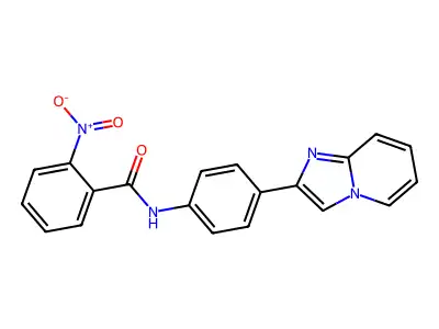 N-(4-imidazo[1,2-a]pyridin-2-ylphenyl)-2-nitrobenzamide structure