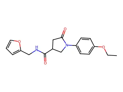 1-(4-ethoxyphenyl)-N-(furan-2-ylmethyl)-5-oxopyrrolidine-3-carboxamide structure