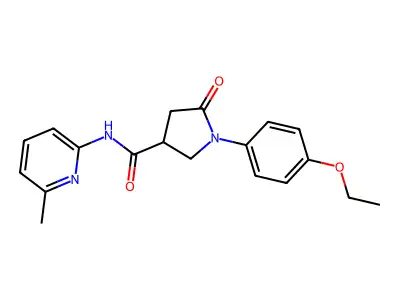1-(4-ethoxyphenyl)-N-(6-methylpyridin-2-yl)-5-oxopyrrolidine-3-carboxamide structure