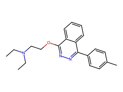 N,N-diethyl-2-[4-(4-methylphenyl)phthalazin-1-yl]oxyethanamine structure