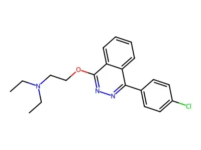 2-{[4-(4-chlorophenyl)phthalazin-1-yl]oxy}-N,N-diethylethanamine structure
