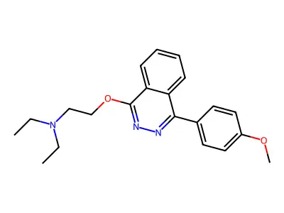 N,N-diethyl-2-[4-(4-methoxyphenyl)phthalazin-1-yl]oxyethanamine structure