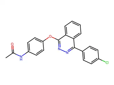 N-[4-[4-(4-chlorophenyl)phthalazin-1-yl]oxyphenyl]acetamide structure