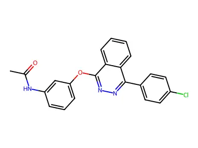 N-(3-{[4-(4-chlorophenyl)phthalazin-1-yl]oxy}phenyl)acetamide structure
