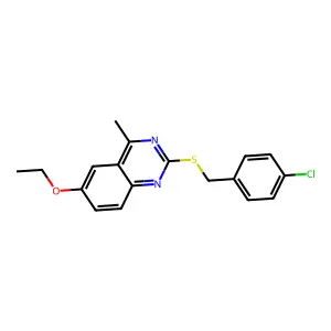 2-[(4-Chlorobenzyl)sulfanyl]-6-ethoxy-4-methylquinazoline structure