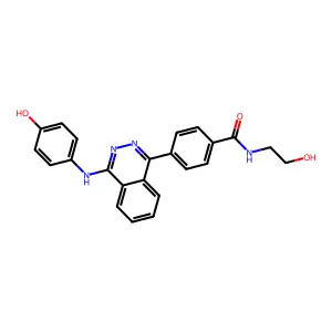 N-(2-hydroxyethyl)-4-(4-((4-hydroxyphenyl)amino)phthalazin-1-yl)benzamide structure