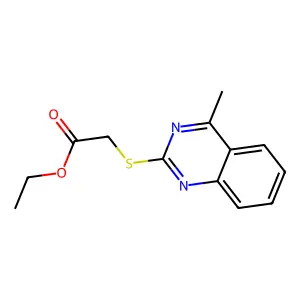 (4-Methyl-quinazolin-2-ylsulfanyl)-acetic acid ethyl ester structure