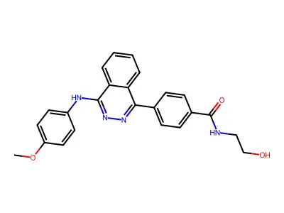N-(2-hydroxyethyl)-4-[4-(4-methoxyanilino)phthalazin-1-yl]benzamide structure