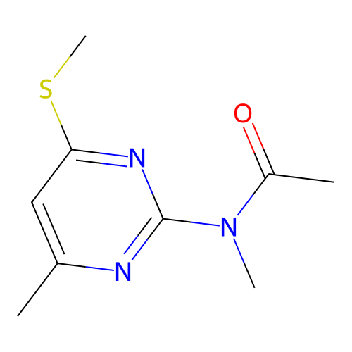 N-methyl-N-(6-methyl-4-methylthiopyrimidin-2-yl)acetamide structure