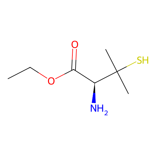 ethyl (2S)-2-amino-3-methyl-3-sulfanylbutanoate structure