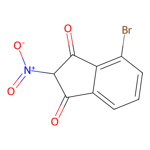 4-Bromo-2-nitroindene-1,3-dione structure