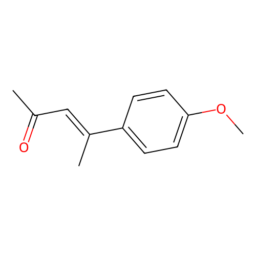 (E)-4-(4-methoxyphenyl)pent-3-en-2-one structure