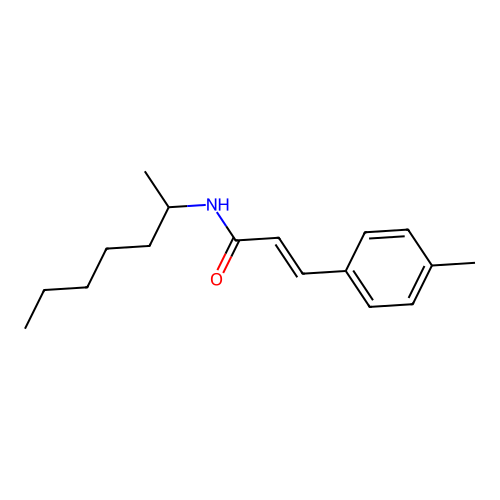 N-heptan-2-yl-3-(4-methylphenyl)prop-2-enamide structure
