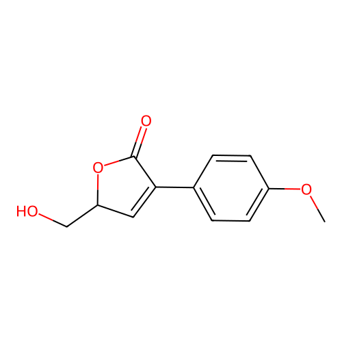 2-(hydroxymethyl)-4-(4-methoxyphenyl)-2H-furan-5-one structure