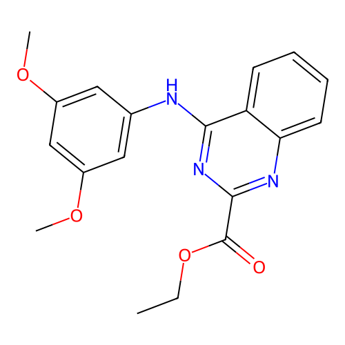 Ethyl 4-(3,5-dimethoxyanilino)quinazoline-2-carboxylate structure