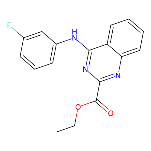 Ethyl 4-(3-fluoroanilino)quinazoline-2-carboxylate structure