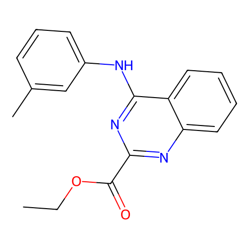 Ethyl 4-[(3-methylphenyl)amino]quinazoline-2-carboxylate structure