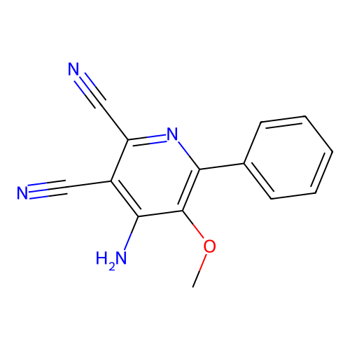 4-Amino-5-methoxy-6-phenylpyridine-2,3-dicarbonitrile structure