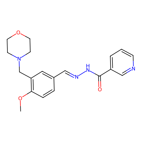 (E)-N'-(4-methoxy-3-(morpholinomethyl)benzylidene)nicotinohydrazide structure