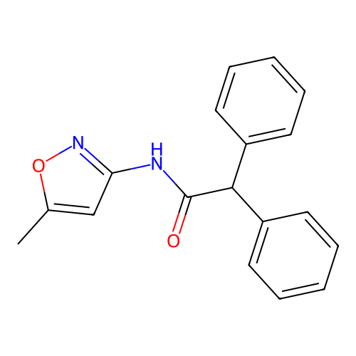 N-(5-methyl-1,2-oxazol-3-yl)-2,2-diphenylacetamide structure
