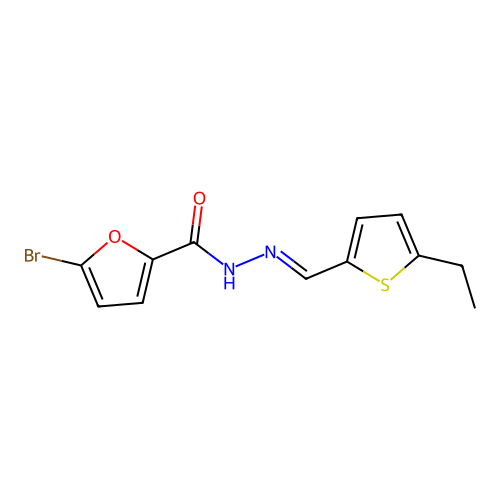 5-bromo-N-[(5-ethylthiophen-2-yl)methylideneamino]furan-2-carboxamide structure