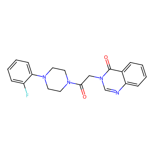 3-(2-(4-(2-fluorophenyl)piperazin-1-yl)-2-oxoethyl)quinazolin-4(3H)-one structure