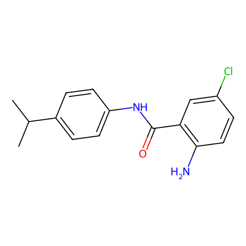 2-amino-5-chloro-N-(4-isopropylphenyl)benzamide structure