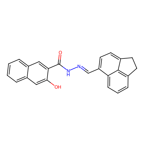 N'-(1,2-dihydro-5-acenaphthylenylmethylene)-3-hydroxy-2-naphthohydrazide structure